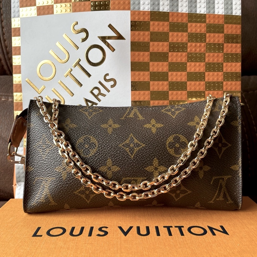 Louis Vuitton vintage monogram bucket pouch
GM on chain